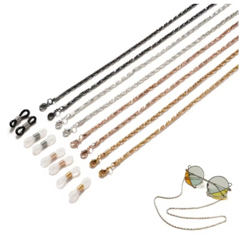 Sunglass Retainer Cord - Fashion Non-slip Glasses Chains Metal Diamond