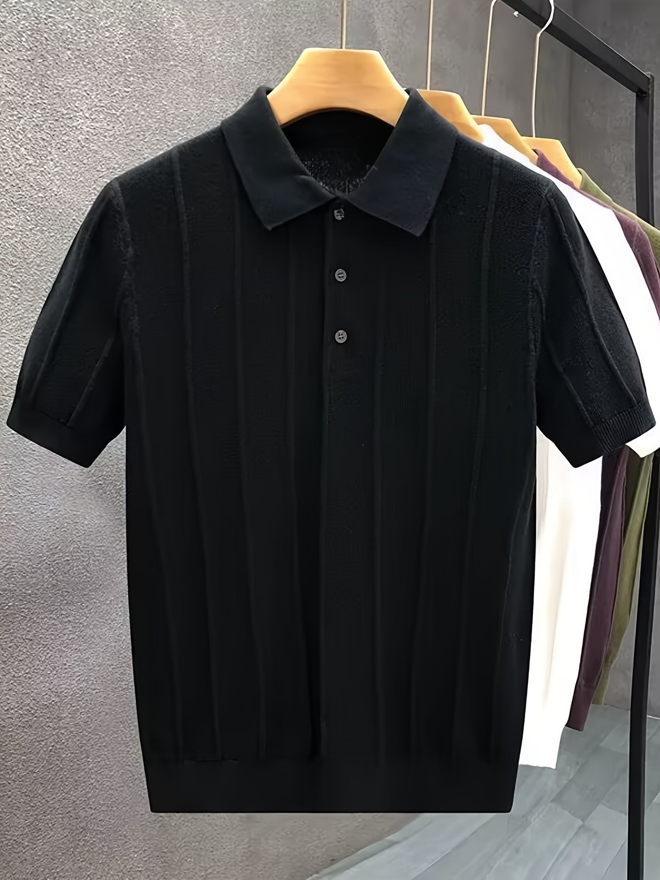 High-End Luxury Vertical Strip - Polo Shirt Pique 评论和价格