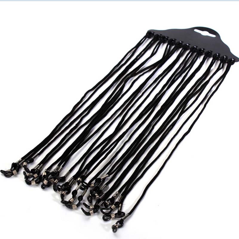 Hot Sale 12pcs/set Black Nylon - Sunglass Retainer Cord 评论和价格