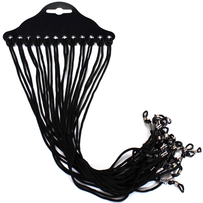 Hot Sale 12pcs/set Black Nylon - Sunglass Retainer Cord 评论和价格