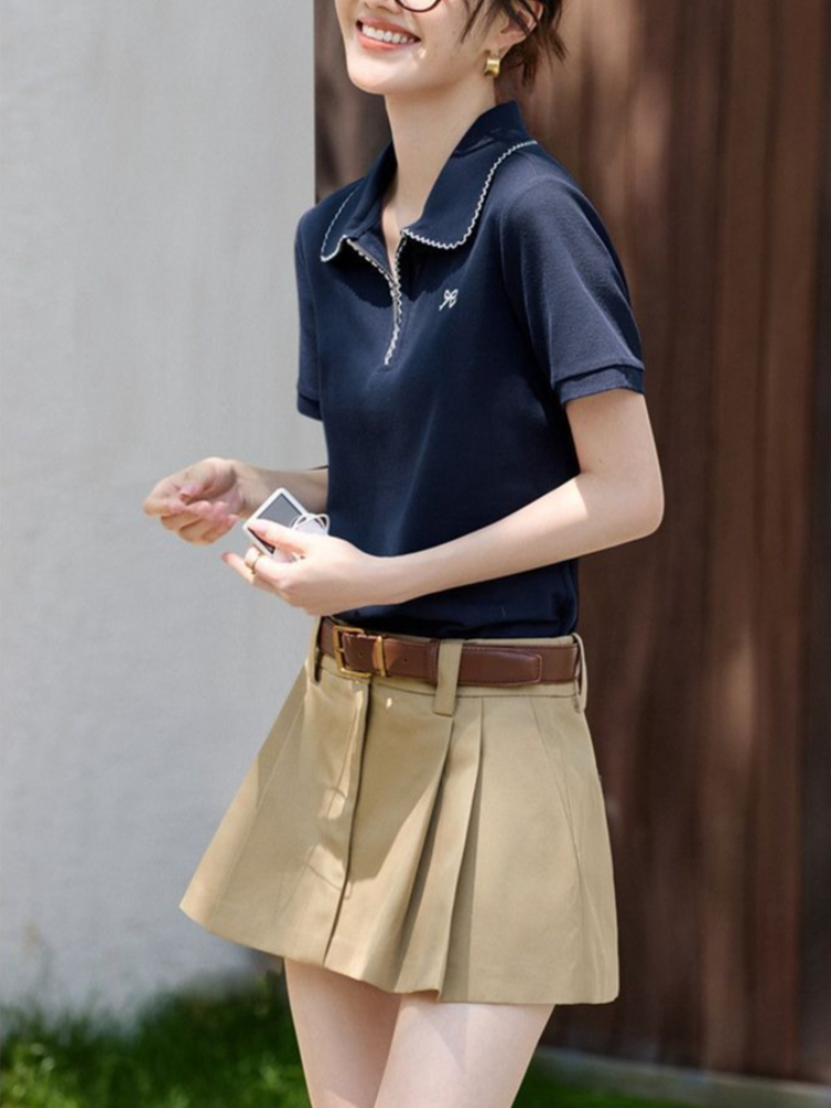 Women's Slim Fit Figure Flatte - Polo Shirt Pique 评论和价格