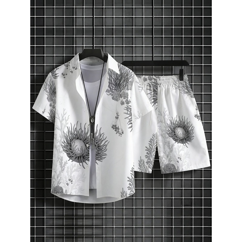 Men's Floral Hawaiian Shirt &  - Resort Shirt Floral 评论和价格