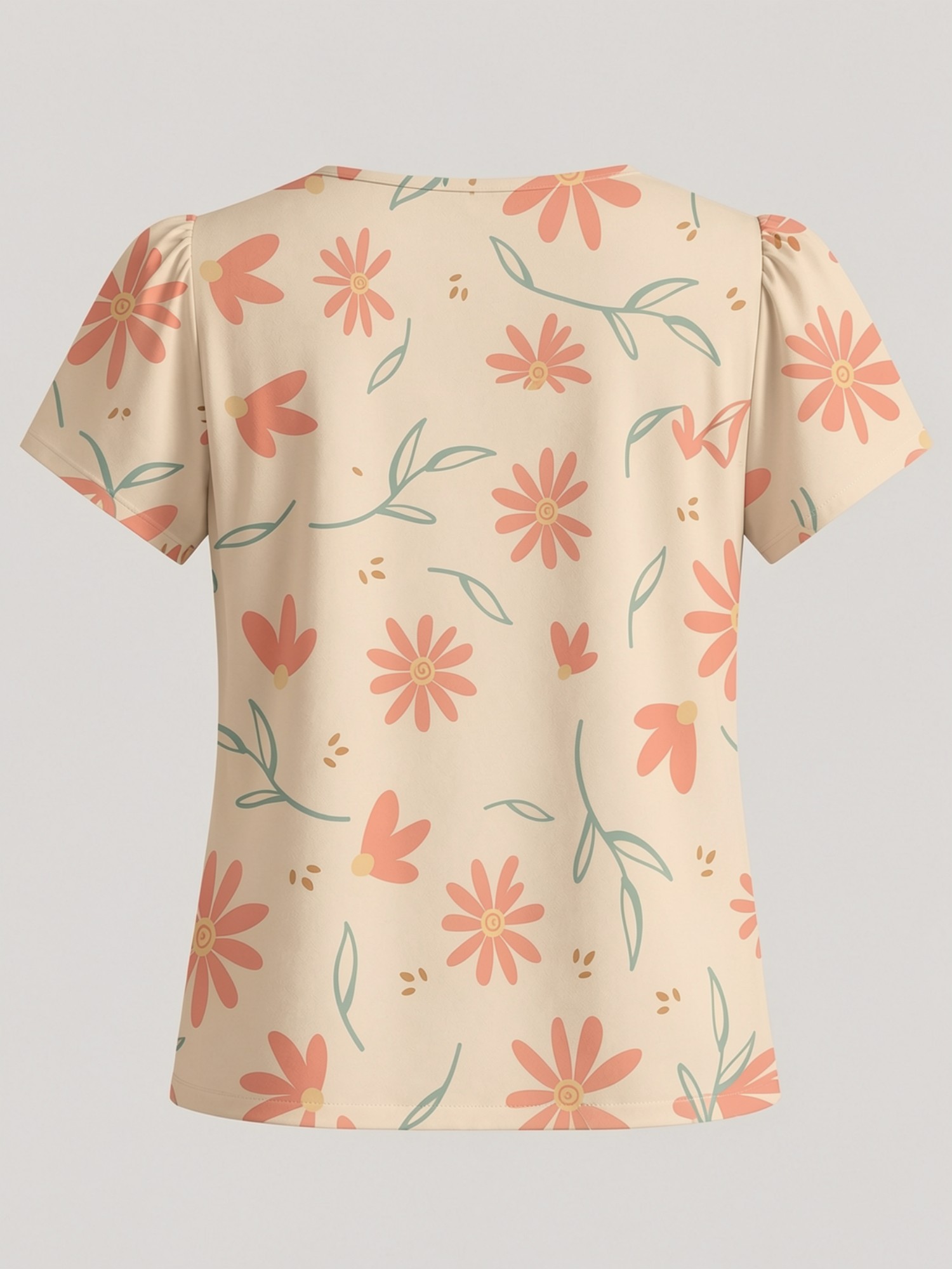 2026 New Women's Round Neck El - Resort Shirt Floral 评论和价格