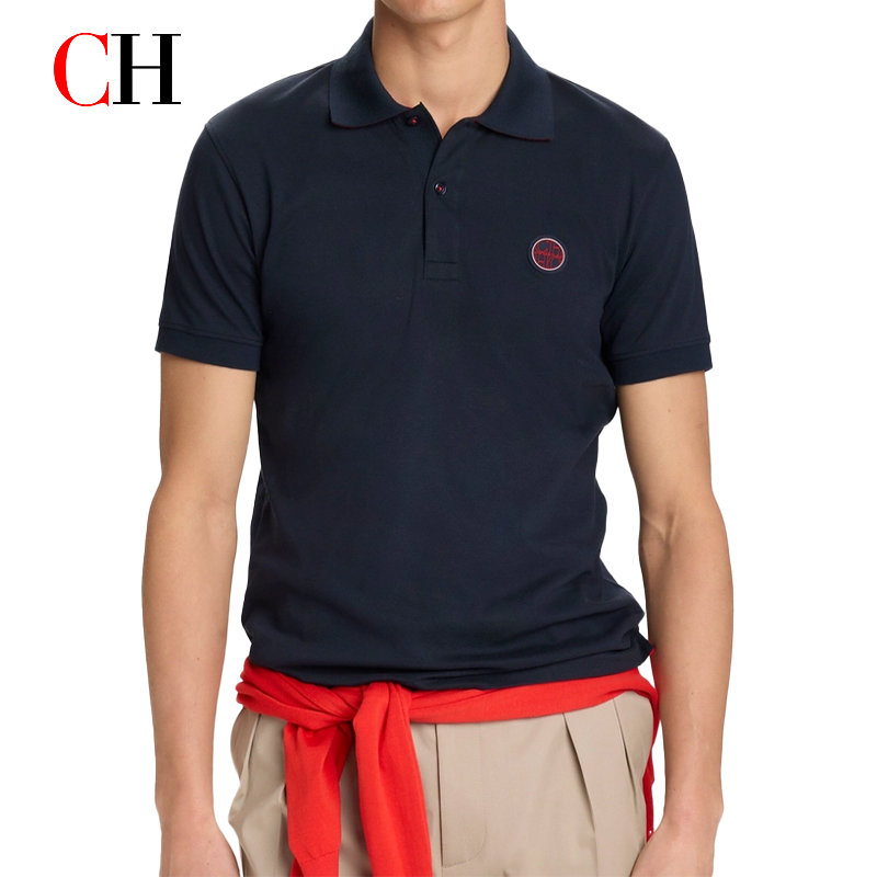 CH Red Accent Circular Rubber  - Polo Shirt Pique 评论和价格