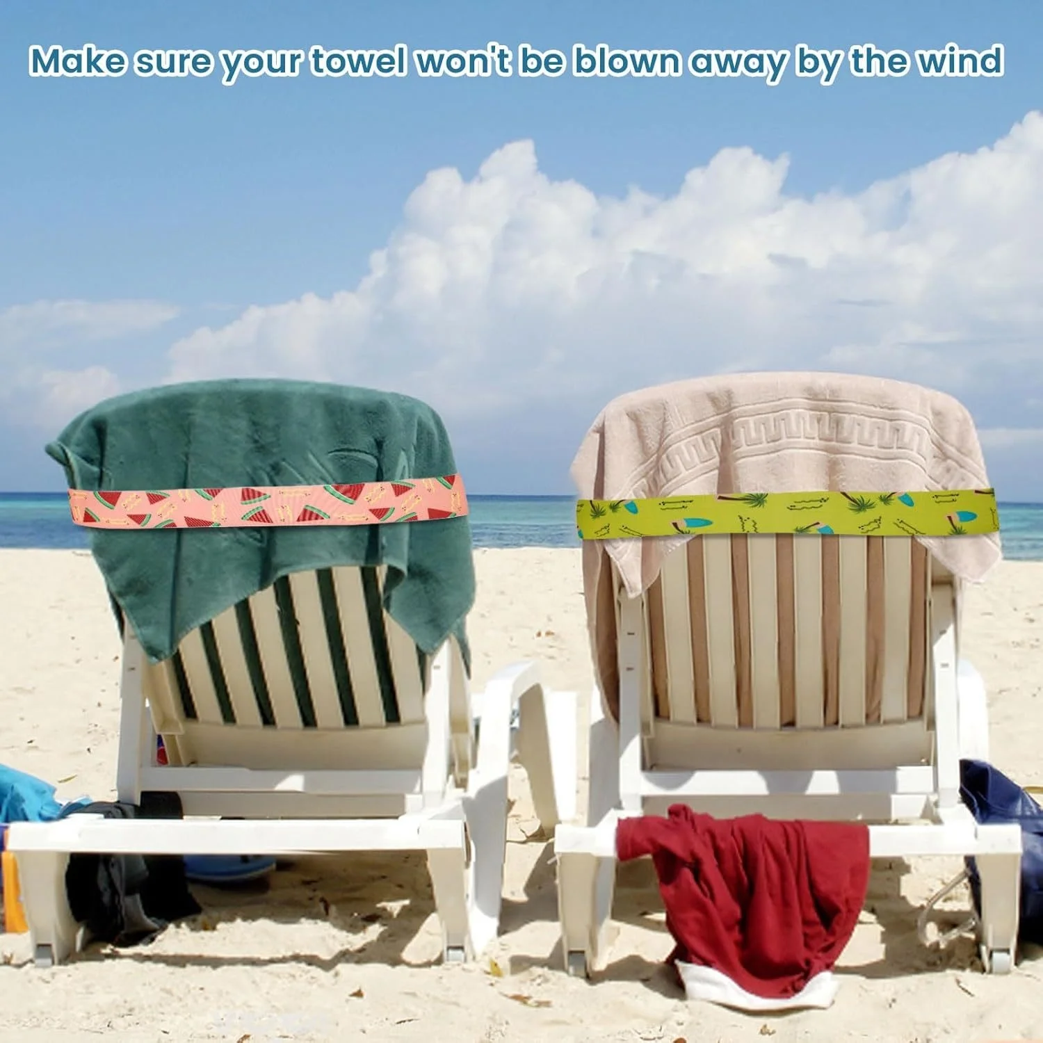 5Pcs  Large Towel Bands for Be - Beach Towel Large 评论和价格