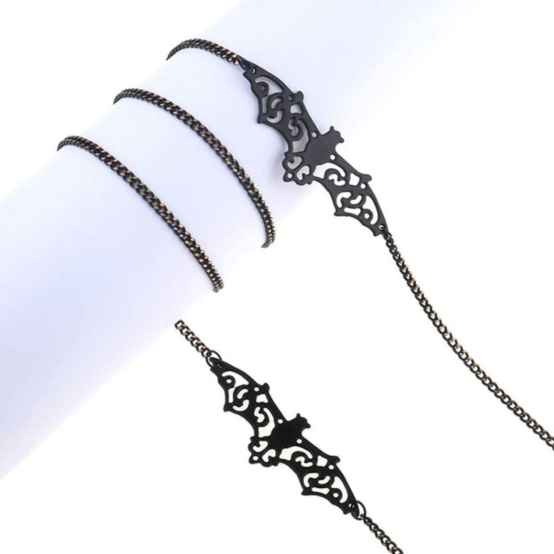 1-10PCS Gothic Bat Eyeglass Ch - Sunglass Retainer Cord 评论和价格