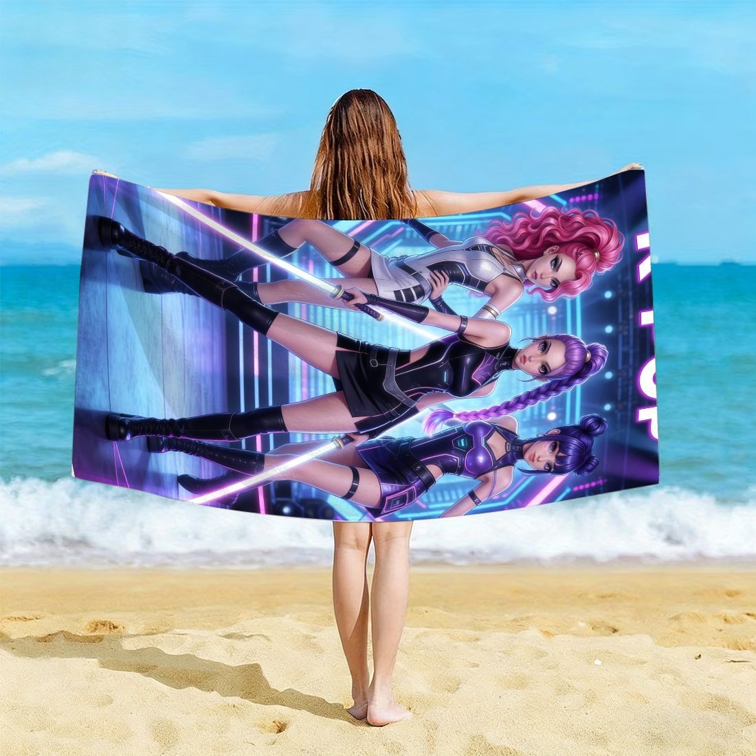 K-Pop Idol Print Large Size Be - Beach Towel Large 评论和价格