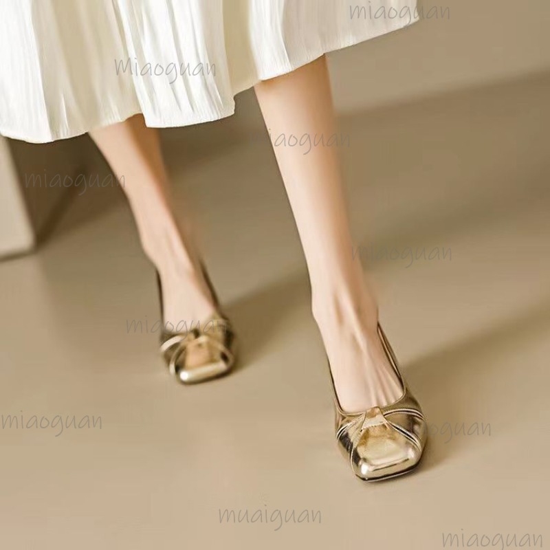 Cover Toe Low Heel Pumps Women - Casual Sandal Leather 评论和价格