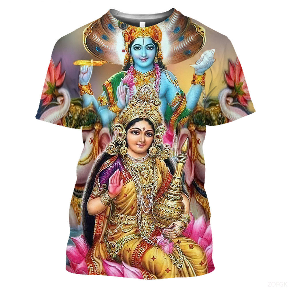 Summer Fashion Indian Deities  - Tee Graphic Print 评论和价格