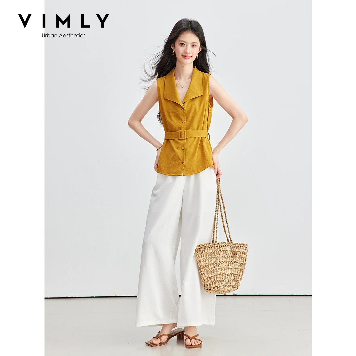 VIMLY Women Summer Commuter Su - Shirt Camp Collar 评论和价格