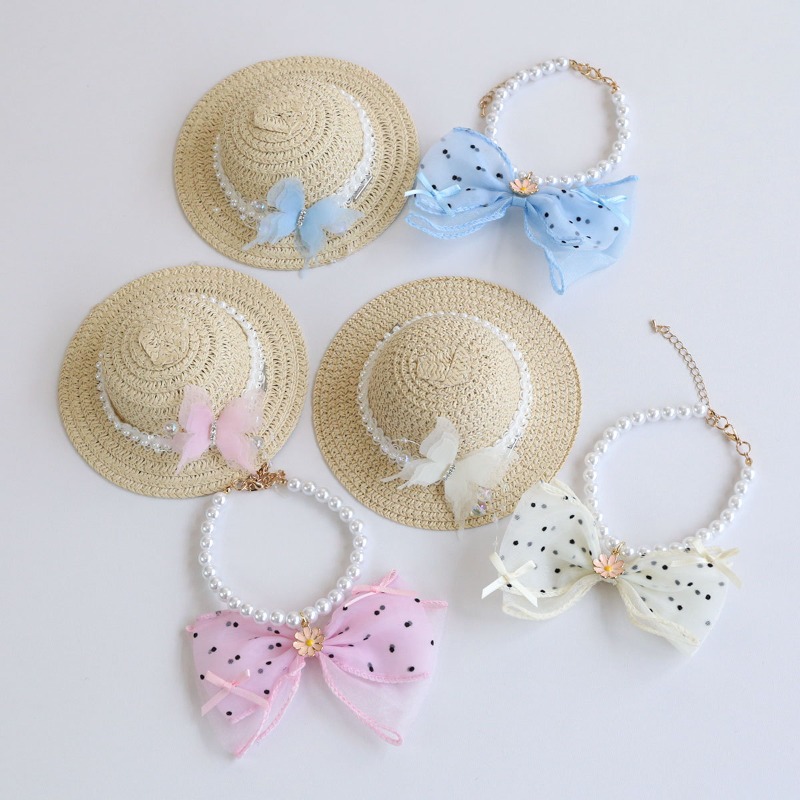 Cute Summer Pet Straw Bucket H - Bucket Hat Straw 评论和价格