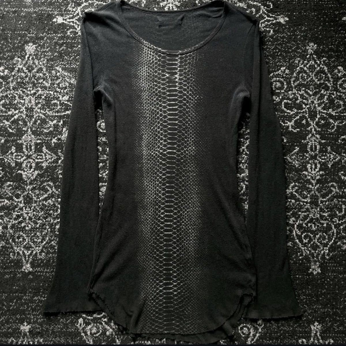 Tops Longsleeve Black Round Ne - Tee Graphic Print 评论和价格