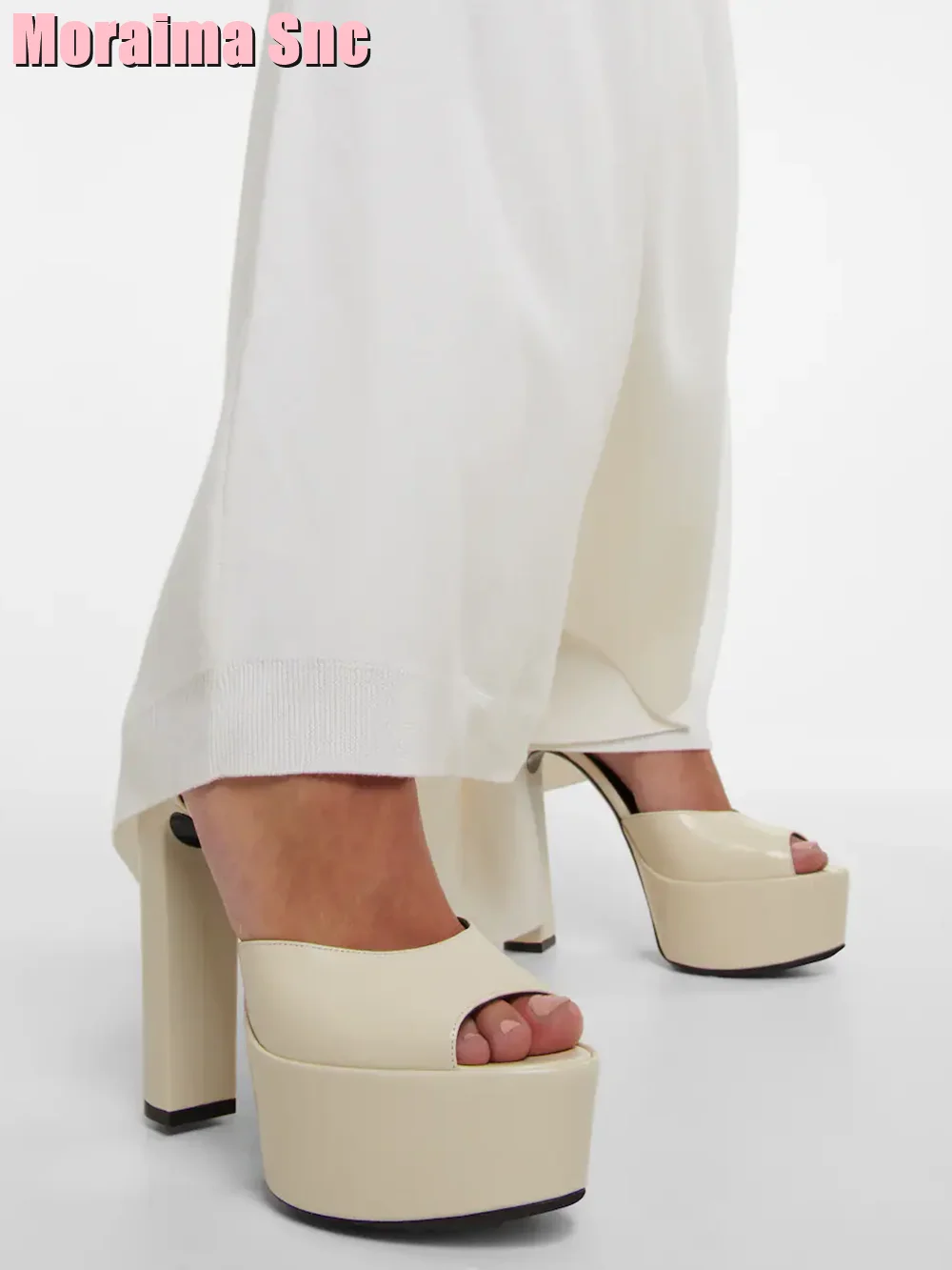 Peep Toe Platform Patent Leath - Casual Sandal Leather 评论和价格