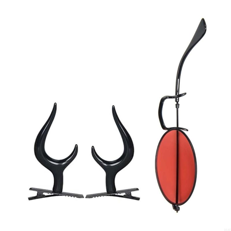 DXAE Devil Horns Hair Clips Mo - Sunglass Retainer Cord 评论和价格