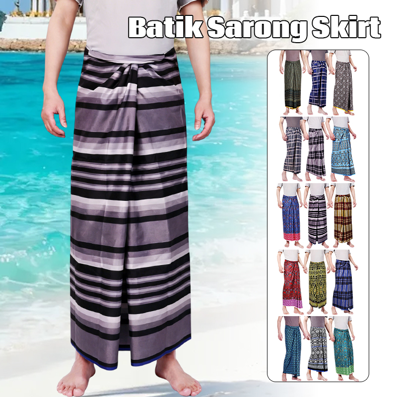 Men Women Batik Sarong Skirt E - Sarong Men Wrap 评论和价格
