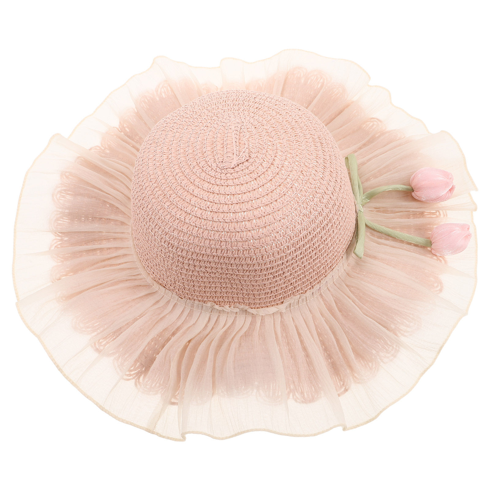Girl Summer Straw Sun Hat Adju - Bucket Hat Straw 评论和价格