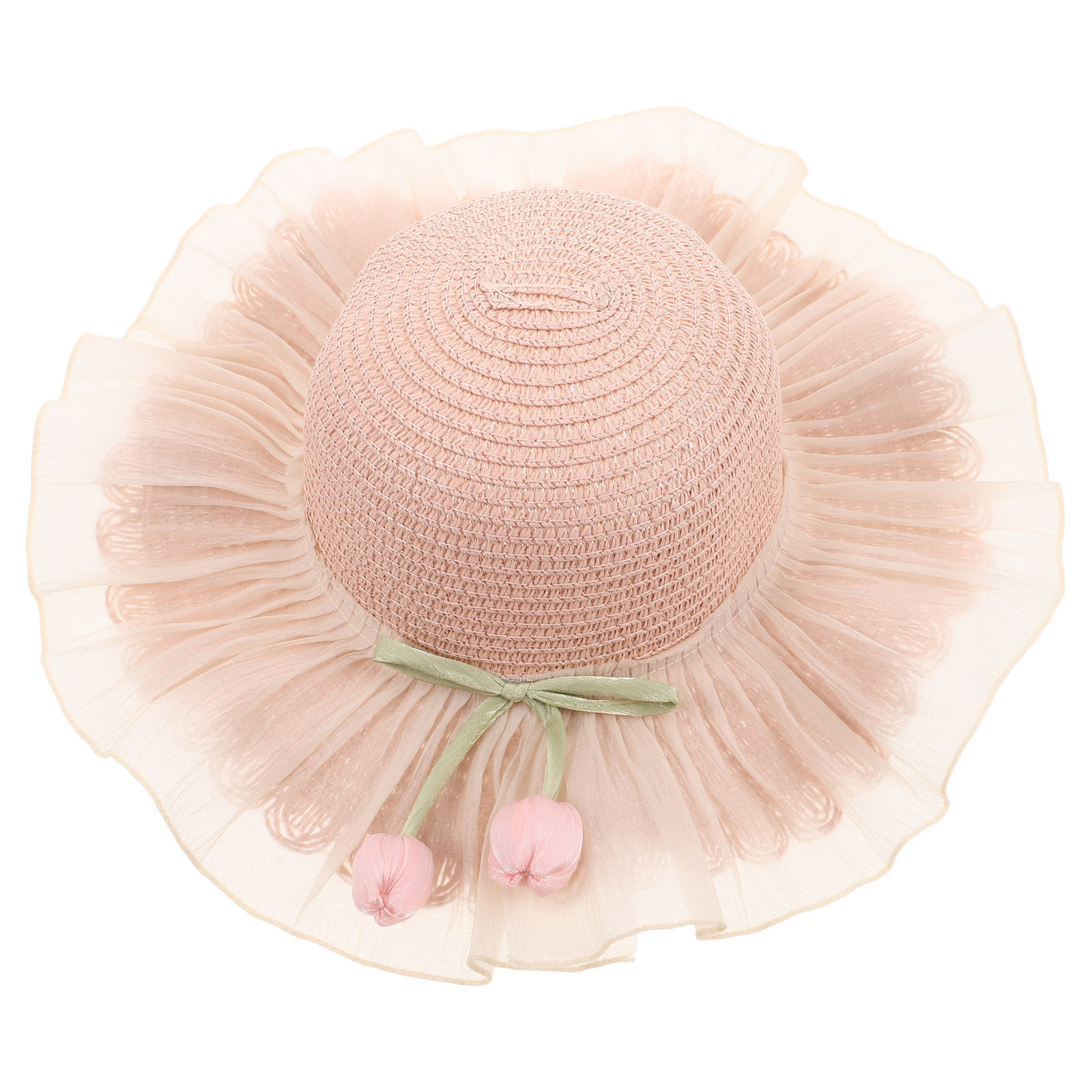Girl Summer Straw Sun Hat Adju - Bucket Hat Straw 评论和价格