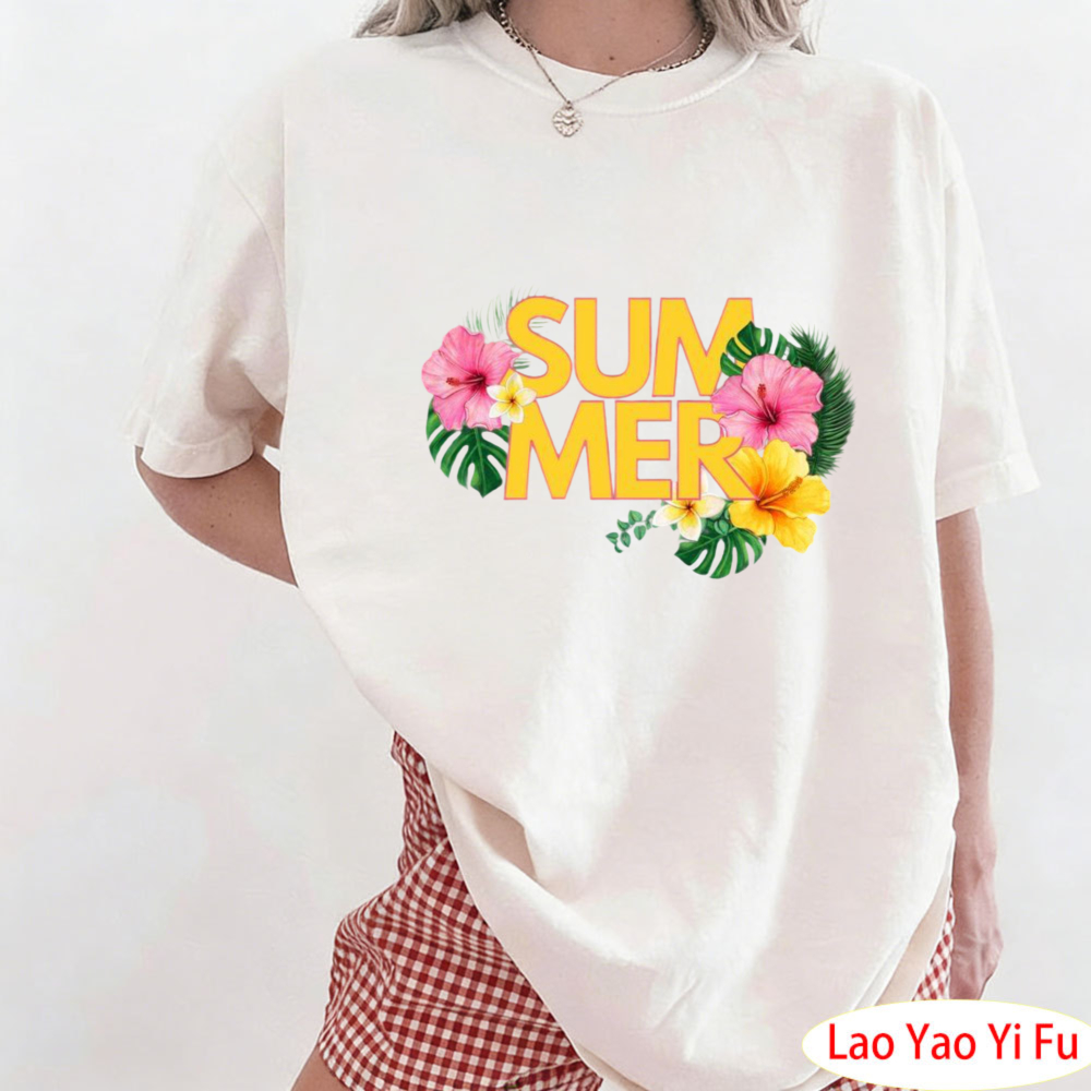 Summer Tropical Floral T-Shirt - Resort Shirt Floral 评论和价格