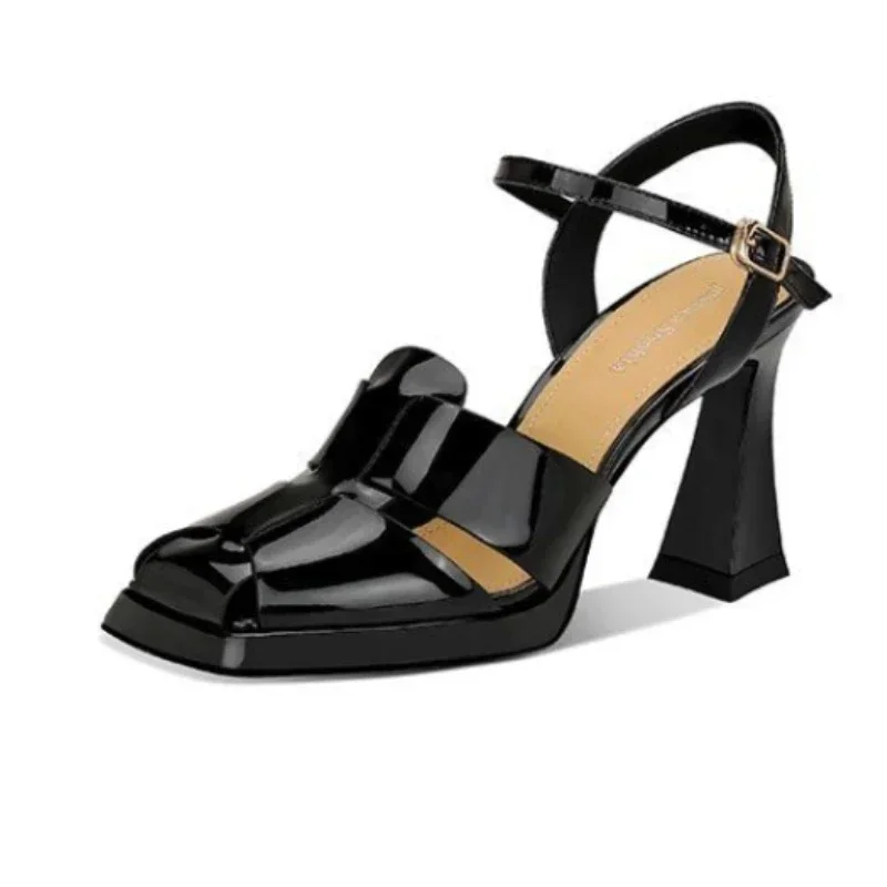 Women's High Heel Sandals Fash - Casual Sandal Leather 评论和价格