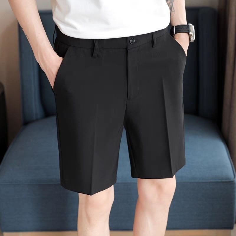 Men's Slim Fit Suit Shorts Sum - Shorts Chino Slim 评论和价格