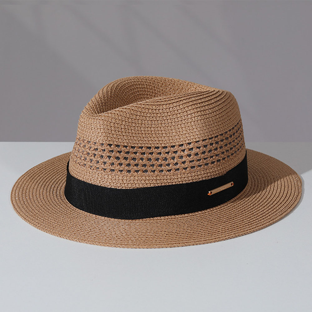 classic straw hat summer Men P - Bucket Hat Straw 评论和价格