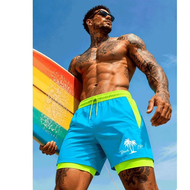 Men'S Swimming Trunks Palm Tre - Trunks Board Surf 评论和价格