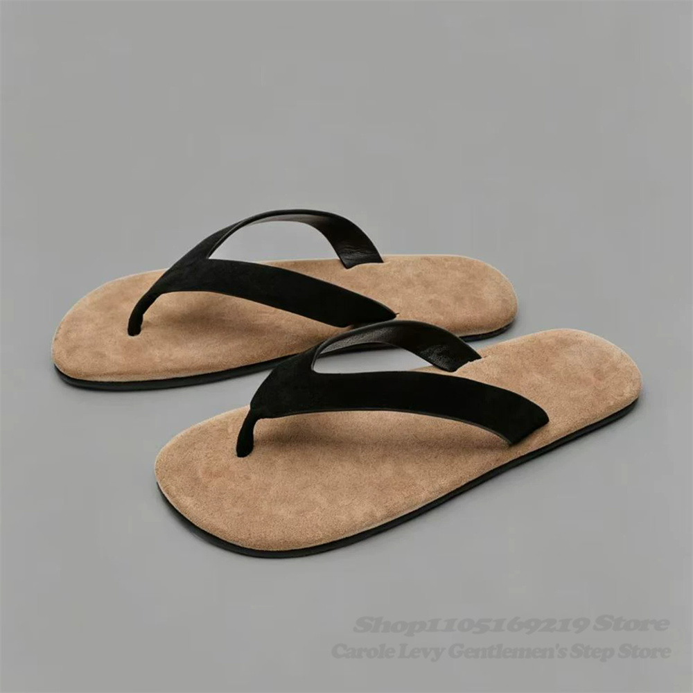 Vintage Style Cow Suede Clip O - Flip Flop Leather Men 评论和价格