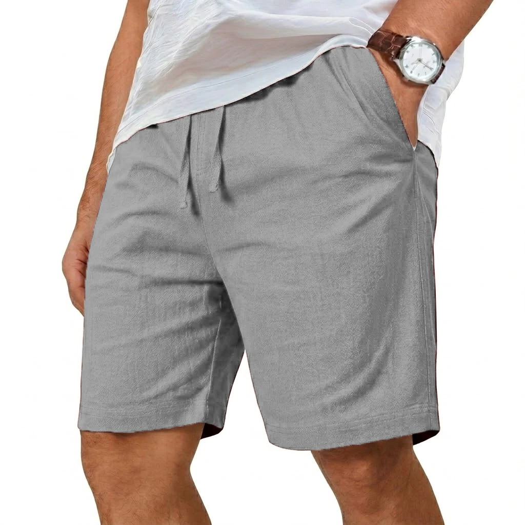 Oversized Cotton Linen Shorts  - Short Linen Drawstring 评论和价格