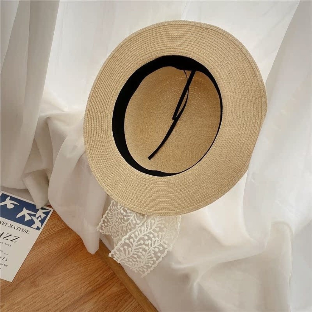 Style Accessory Lace Bow Straw - Bucket Hat Straw 评论和价格