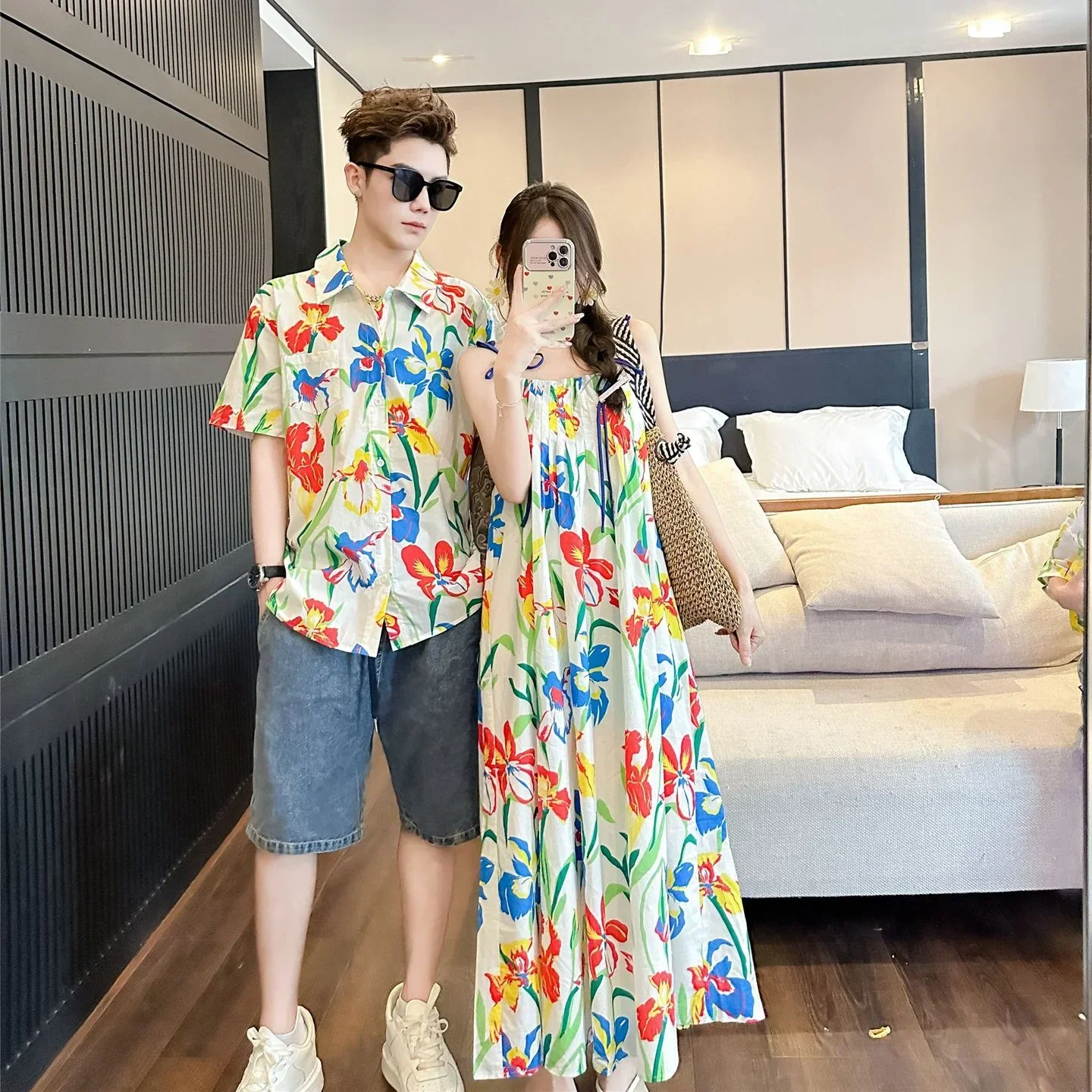 VacationClothes Korean Mommy a - Resort Shirt Floral 评论和价格
