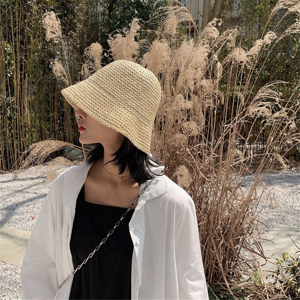 Hot Women's Fashion Summer Cap - Bucket Hat Straw 评论和价格