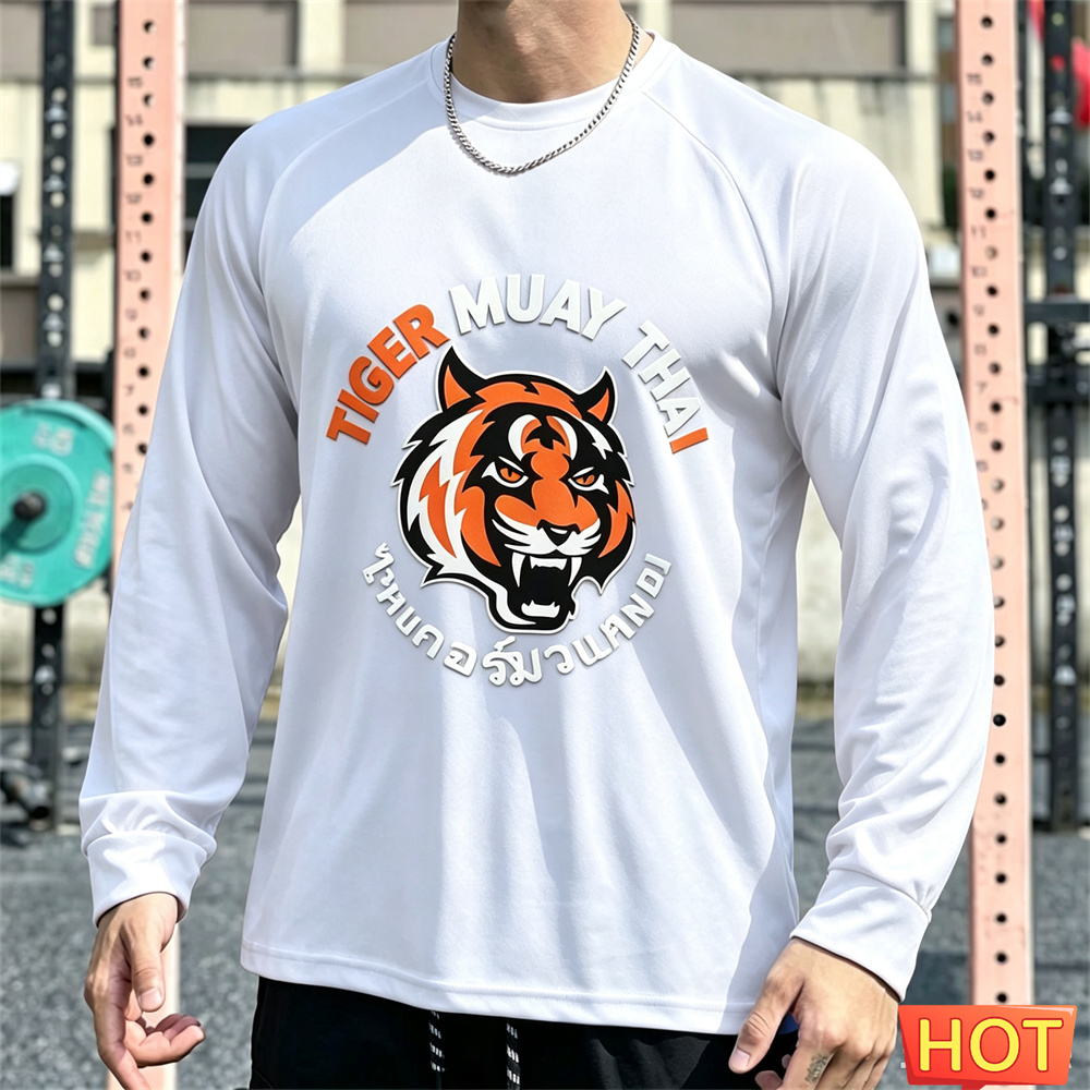 Muay Thai Men's Long sleeved T - Tee Graphic Print 评论和价格