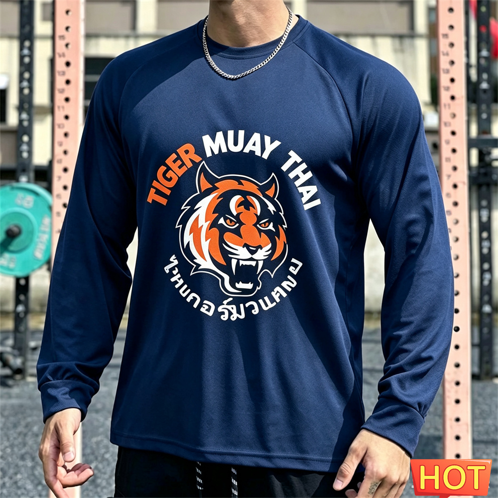 Muay Thai Men's Long sleeved T - Tee Graphic Print 评论和价格