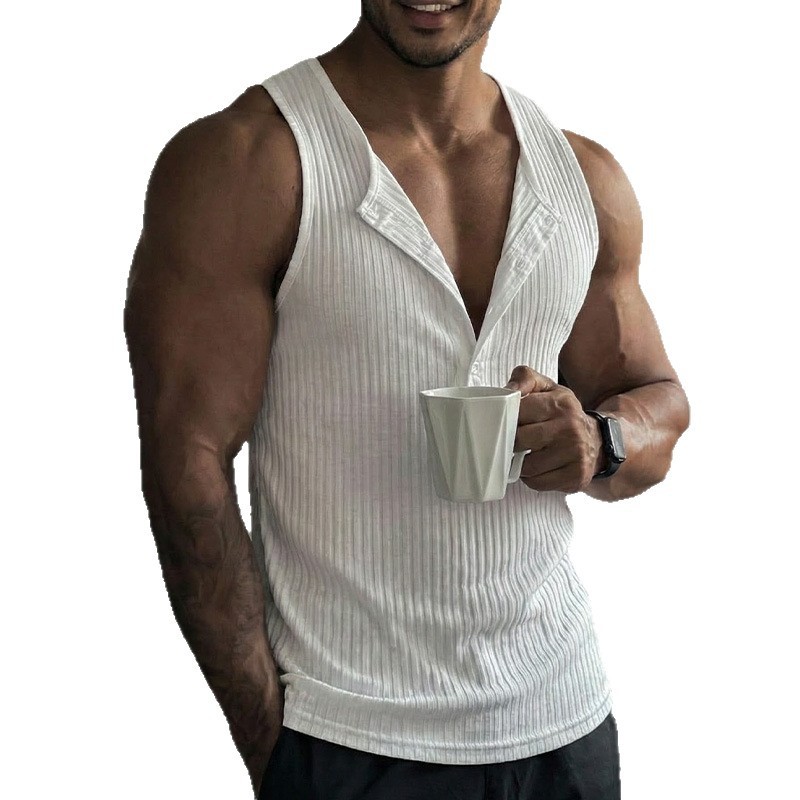 Sporty Tank Top Solid Color Cr - Tank Top Muscle 评论和价格