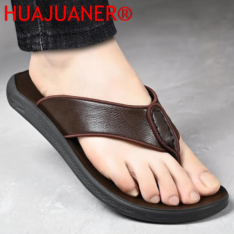 Casual Outdoor Men's Sandals S - Flip Flop Leather Men 评论和价格