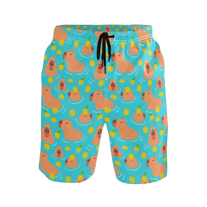 Cartoon Animal 3d Print Capyba - Trunks Board Surf 评论和价格