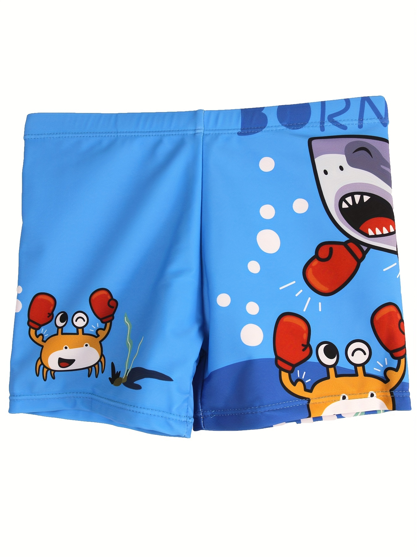Cartoon Boxing Crab And Shark  - Swim Trunk Quick Dry 评论和价格